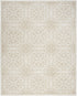 8' X 10' Beige And Ivory Floral Area Rug