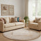 8' Beige And Ivory Floral Medallion Round Rug