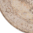 8' Beige And Ivory Floral Medallion Round Rug