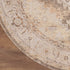 8' Beige And Ivory Floral Medallion Round Rug