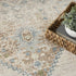 8' Beige And Bronze Floral Medallion Round Rug