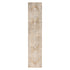 8' Beige And Brown Geometric Runner Rug