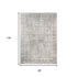 8' X 10' Ivory Oriental Distressed Area Rug With Fringe