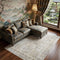 8' X 10' Ivory Oriental Distressed Area Rug With Fringe