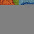 18" X 30" Orange Yellow Coir Seashells Outdoor Summer Door Mat