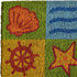 18" X 30" Orange Yellow Coir Seashells Outdoor Summer Door Mat