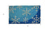 18" X 30" Blue and White Coir Snowflake Outdoor Winter Door Mat
