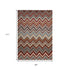 7' X 9' Red White and Brown Chevron Area Rug