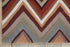 7' X 9' Red White and Brown Chevron Area Rug