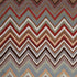 8' X 11' Red White and Brown Chevron Area Rug