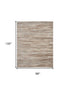 8' X 11' Ivory and Gray Abstract Non Skid Area Rug