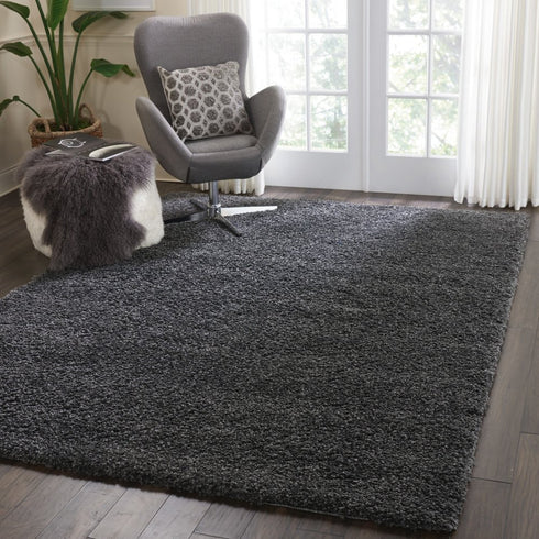 7' X 10' Gray Shag Area Rug