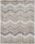 8' X 10' Ivory Gray and Brown Chevron Non Skid Area Rug