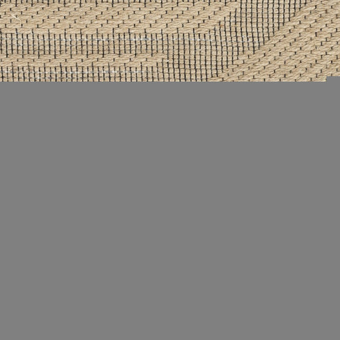 8' X 10' Natural And Beige Geometric Flatweave Non Skid Area Rug With Fringe