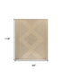 8' X 10' Natural And Beige Geometric Flatweave Non Skid Area Rug With Fringe