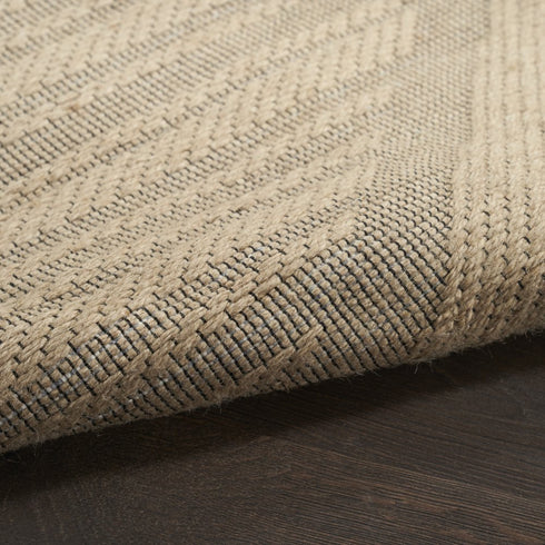 8' X 10' Natural And Beige Geometric Flatweave Non Skid Area Rug With Fringe