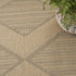 8' X 10' Natural And Beige Geometric Flatweave Non Skid Area Rug With Fringe