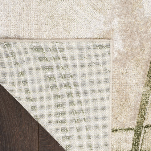 8' X 10' Green Abstract Area Rug