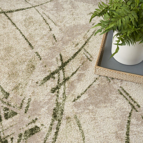 8' X 10' Green Abstract Area Rug
