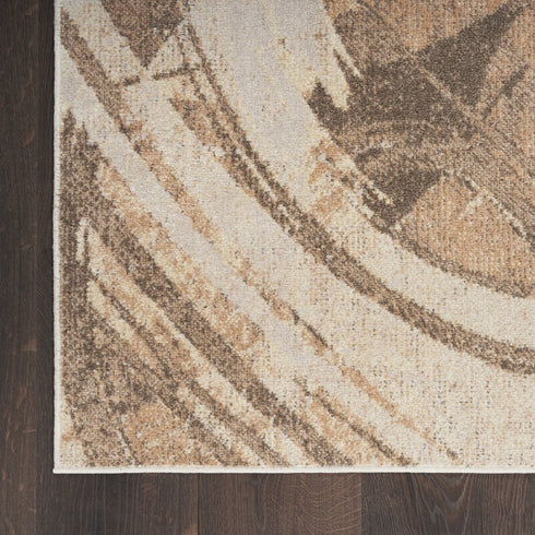 8' X 10' Beige Abstract Area Rug