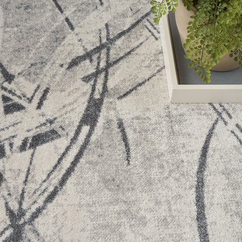 8' X 10' Blue Abstract Area Rug