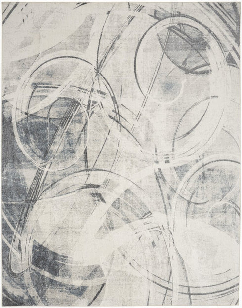8' X 10' Blue Abstract Area Rug