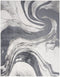 7' X 9' Gray Abstract Area Rug