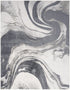 7' X 9' Gray Abstract Area Rug