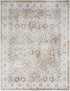 8' X 10' Tan Floral Distressed Area Rug