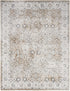 8' X 10' Tan Floral Distressed Area Rug