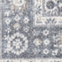 8' X 10' Blue Floral Distressed Area Rug