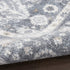 8' X 10' Blue Floral Distressed Area Rug