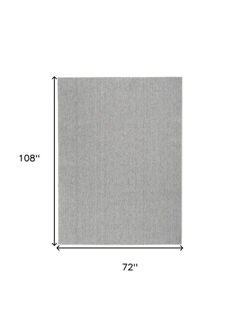 6' X 9' Ivory And Gray Abstract Area Rug