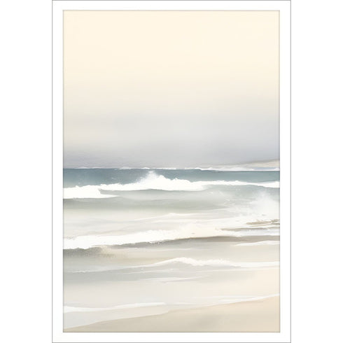 Ocean Breeze White Framed Wall Art