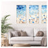 Aerial Beach Views White Framed Wall Art