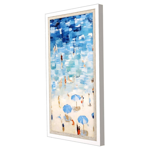 Aerial Beach Views White Framed Wall Art