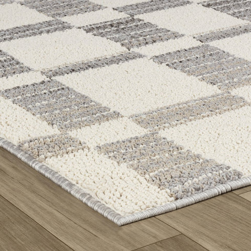 8' X 11' Gray and Beige Moroccan Distressed Area Rug