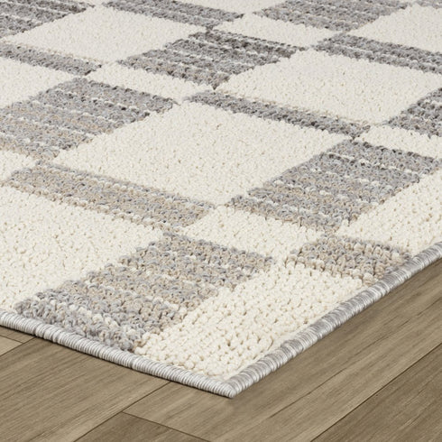 8' X 11' Gray and Beige Moroccan Distressed Area Rug