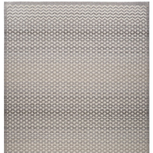 8' X 11' Gray and Beige Moroccan Distressed Area Rug