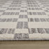 8' X 11' Gray and Beige Checkered Distressed Area Rug