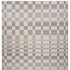 8' X 11' Gray and Beige Checkered Distressed Area Rug