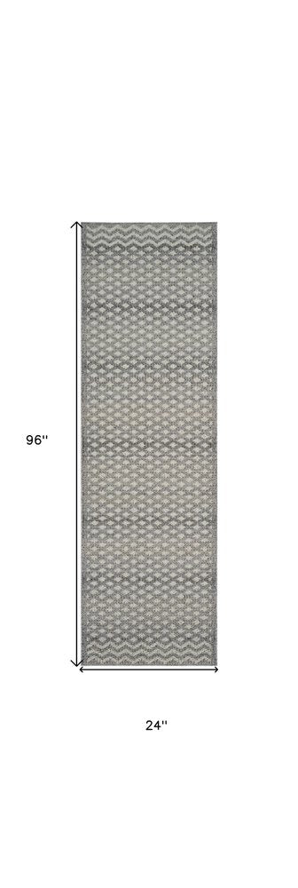 8' X 11' Gray and Beige Moroccan Distressed Area Rug