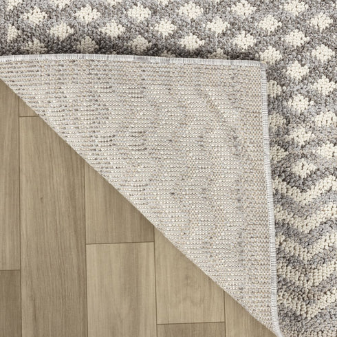 8' X 11' Gray and Beige Moroccan Distressed Area Rug