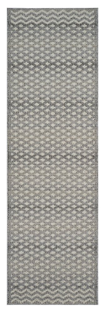 8' X 11' Gray and Beige Moroccan Distressed Area Rug