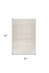 5' X 8' Cream and Beige Moroccan Area Rug