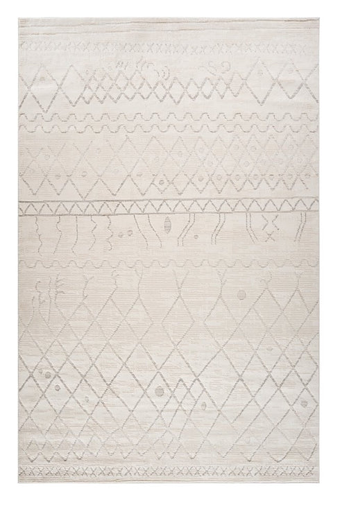8' X 11' Gray and Beige Abstract Distressed Area Rug