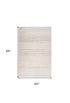 5' X 8' Cream and Beige Abstract Area Rug
