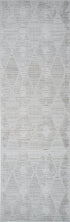 8' X 11' Gray and Ivory Geometric Distressed Area Rug