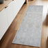 8' X 11' Gray and Ivory Geometric Distressed Area Rug