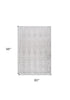 8' X 11' Gray and Ivory Geometric Distressed Area Rug